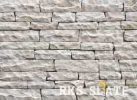Натуральный камень для фасада RKS SLATE Mint White Sandstone Strips