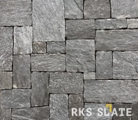 Фасадный камень RKS SLATE Monsoon Black Quartz Castle